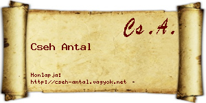 Cseh Antal névjegykártya